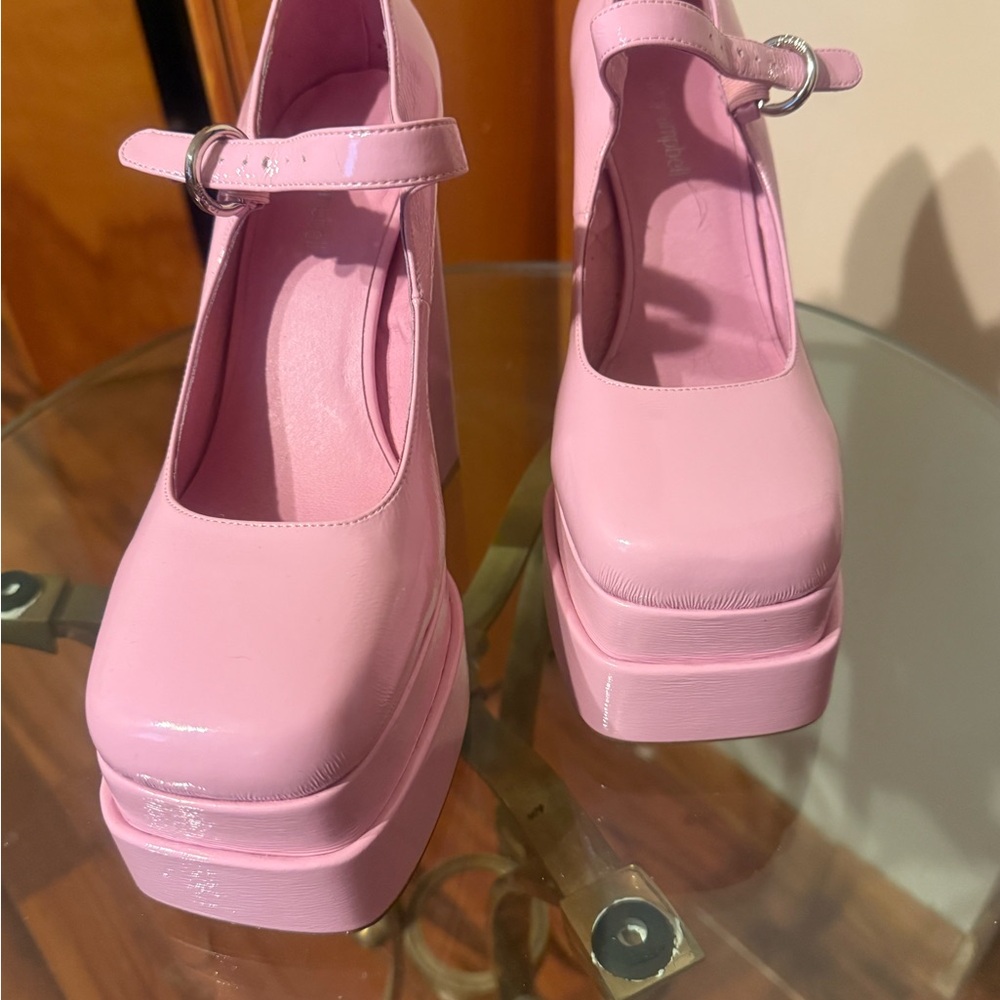 Pink Platform Mary Jane Shoes